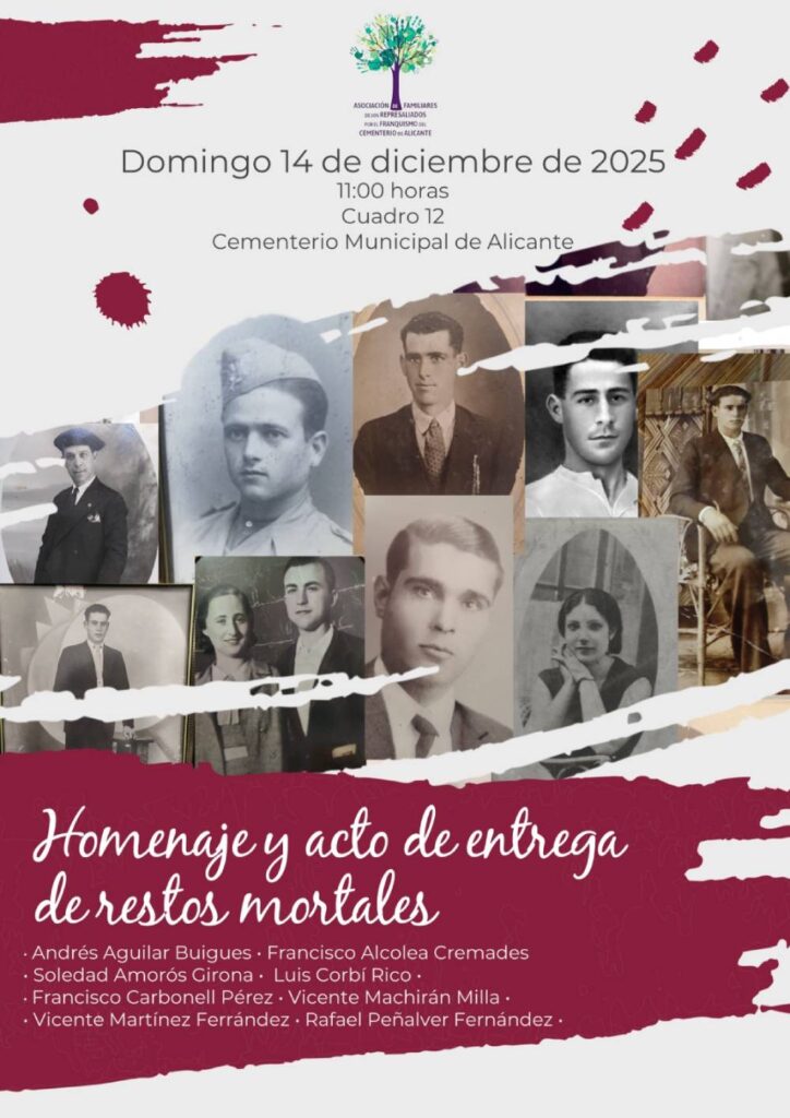 homenaje acto entrega restos mortales